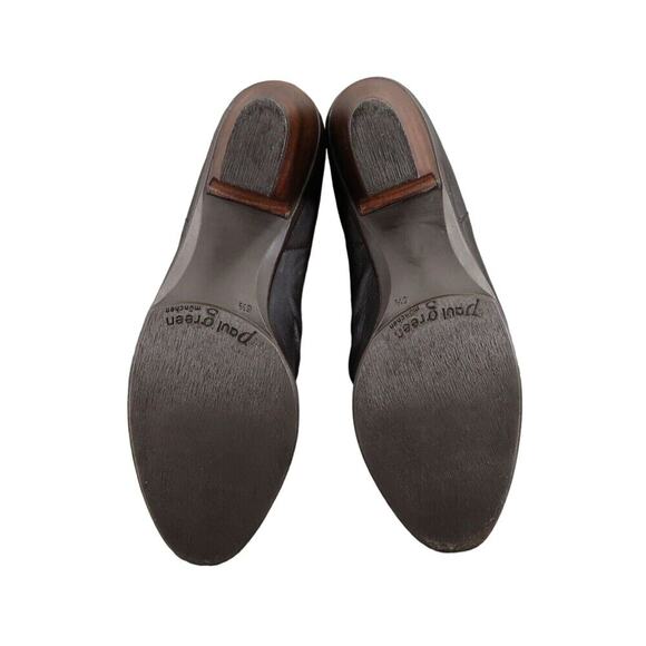 Paul Green Shoes Womens 9 Bootie Block Heel Chelsea Slouch Leather Classic Black - Picture 11 of 16